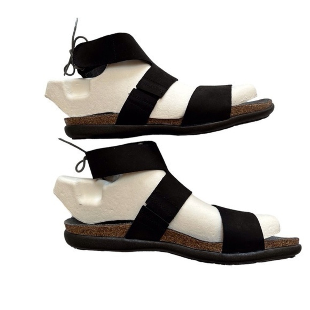 Naot Black Strappy Lace-Up Sandals